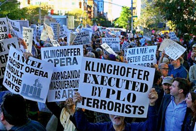 Protesting at Lincoln Center