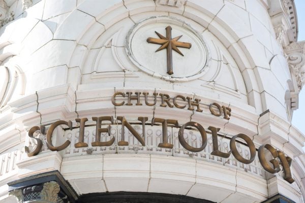 Church of Scientology sign on a building