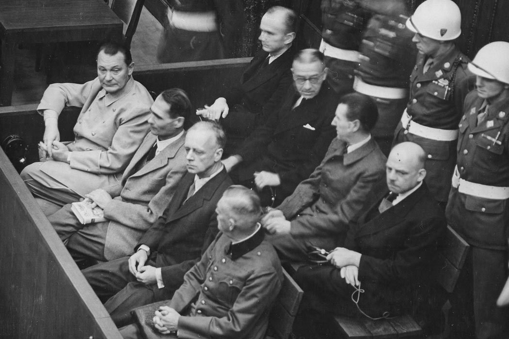 Nuremburg Trials Defendants in the Dock