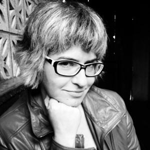 Black and white headshot of author Megan Kate Nelson