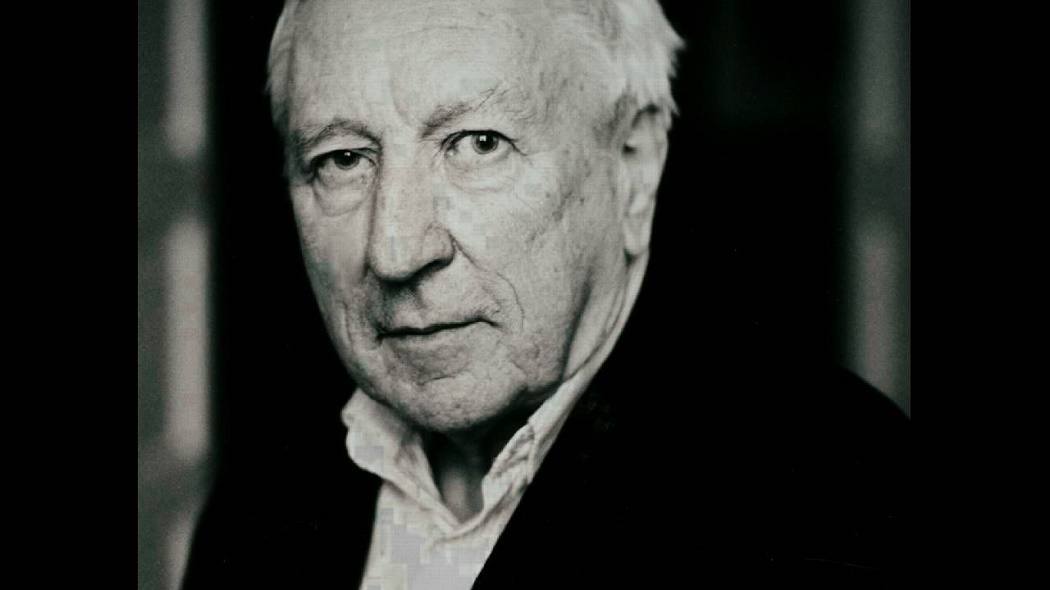 Poet Tomas Tranströmer in black and white