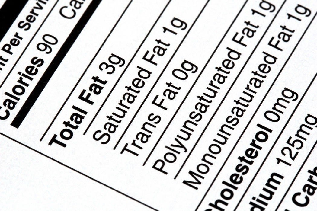 Nutrition label