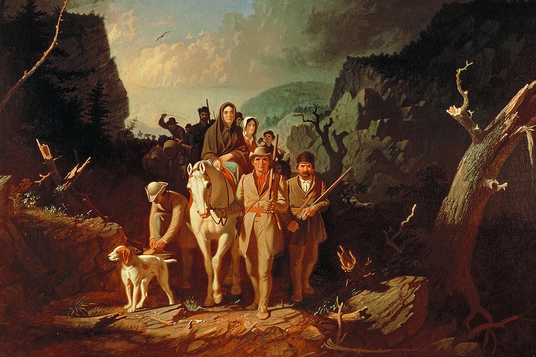 Daniel Boone escorting settlers through the Cumberland Gap, by George Caleb Bingham (1811–1879)