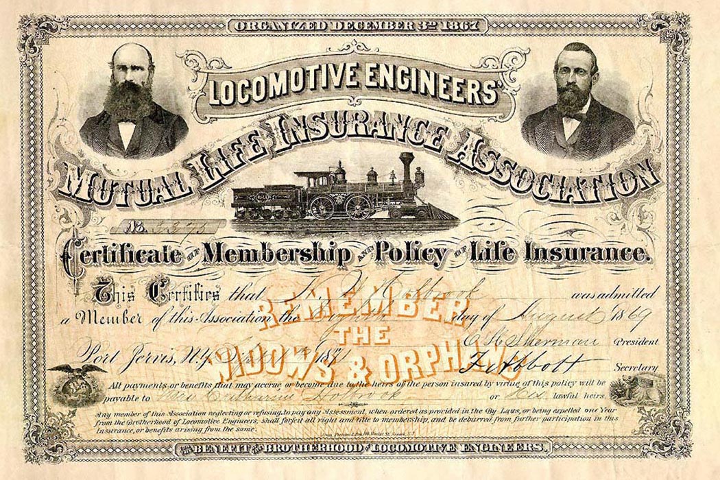 1871 Life insurance policy