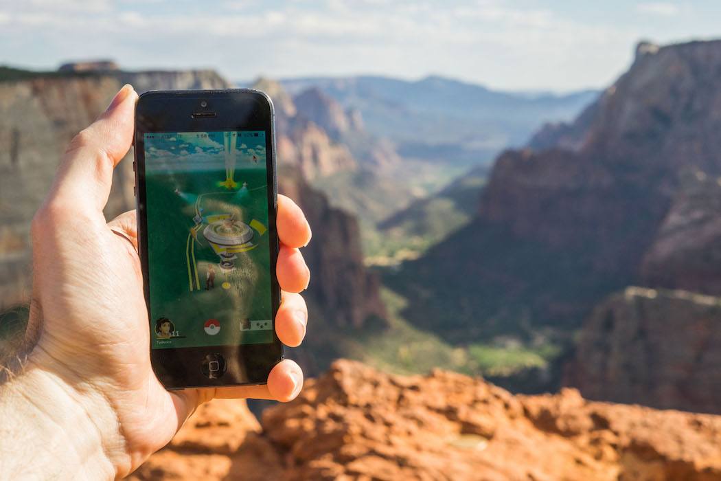 Pokemon Gym at the peak of Zion Observation Point