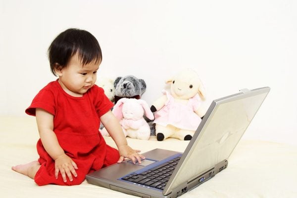 Baby with laptop