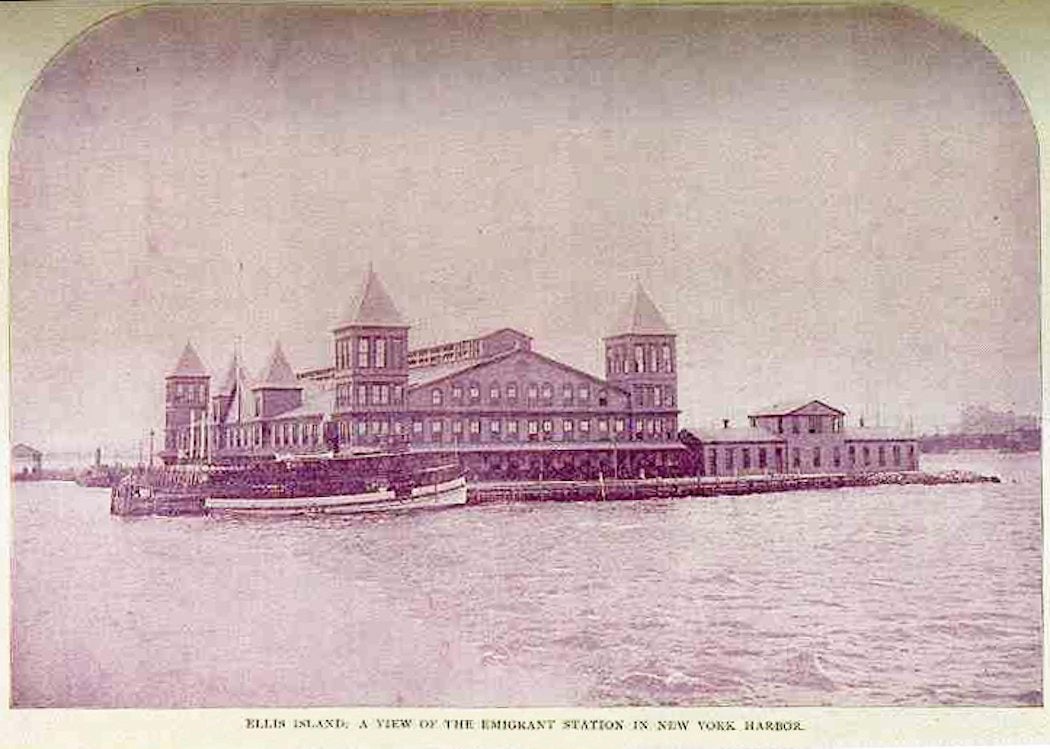 First Ellis Island wooden structure