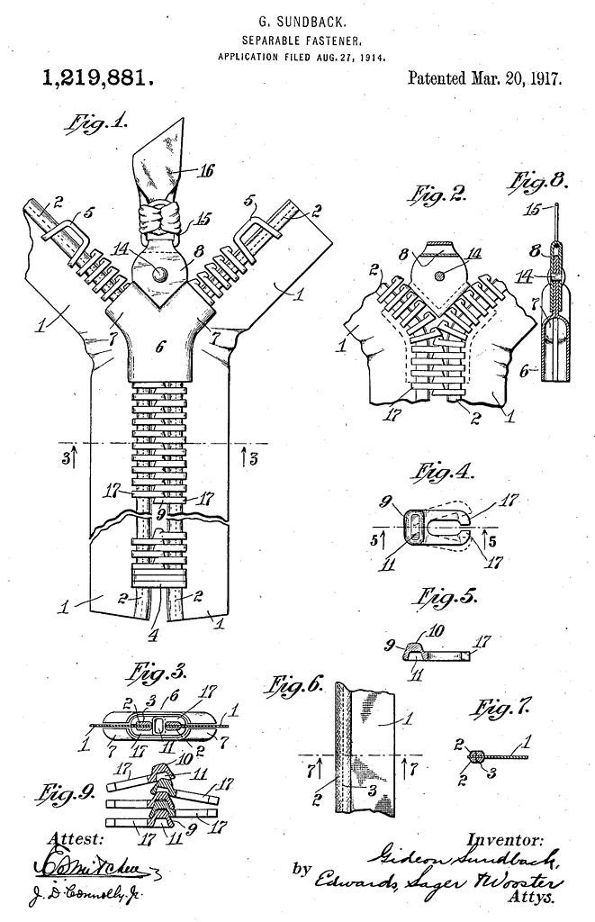 Zipper patent