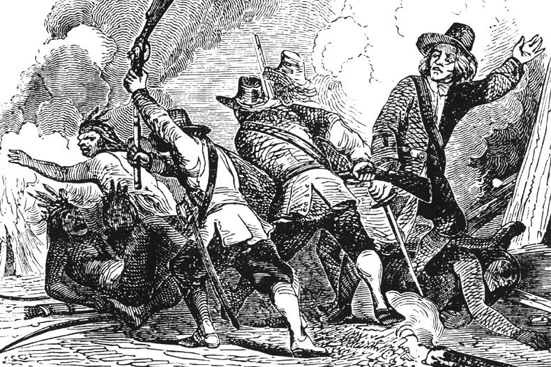 Pequot war engraving