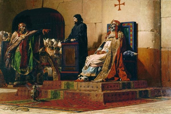 Pope Formosus and Stephen VI by Jean Paul Laurens, 1870