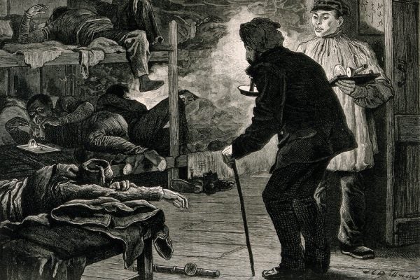 An opium den in London's East End