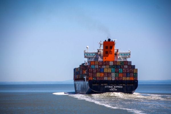 Shipping Boat at Sea