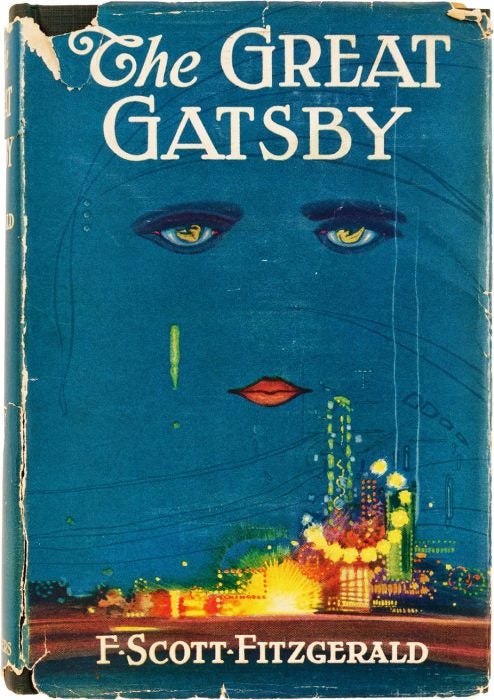 The cover of The Great Gatsby, 1925