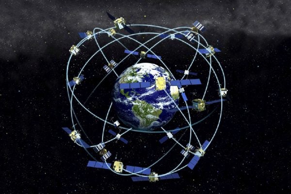 A constellation of satellites