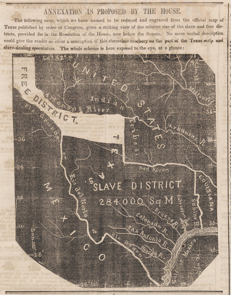 Annexation as Proposed by the House. 1845. Persuasive Maps: PJ Mode Collection