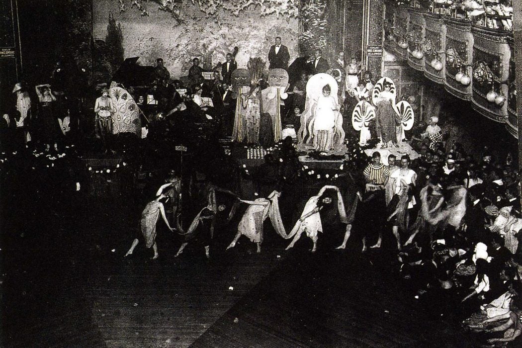 A drag ball in Webster Hall in Greenwich Village in the 1920’s