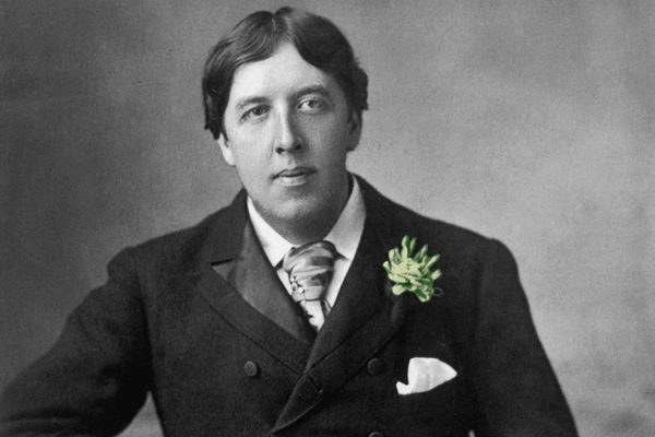 Oscar Wilde with a green carnation