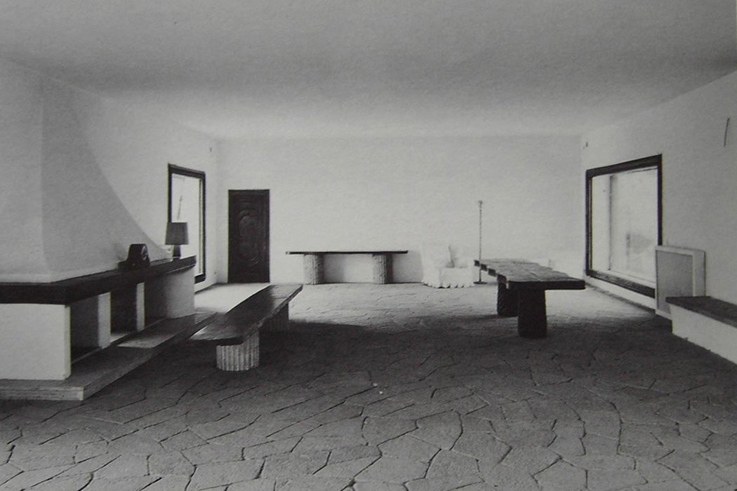 The interior of Casa Malaparte, 1937