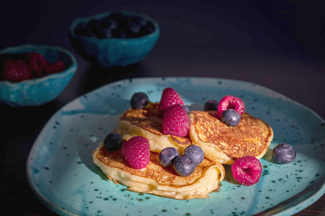 Pancakes and berries