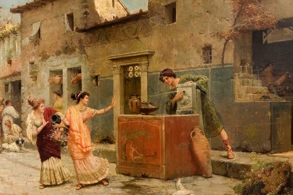 Roman Street Scene by Ettore Forti