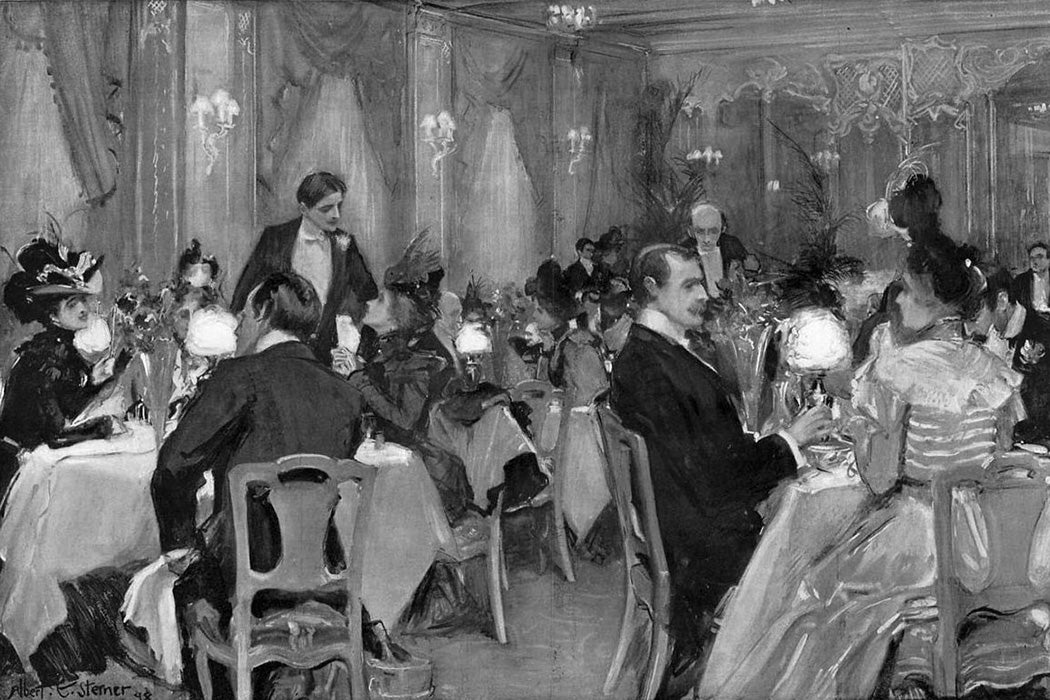 Supper at Delmonico's, New York 1898