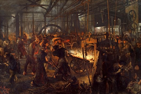 Adolph Menzel -The Iron Rolling Mill