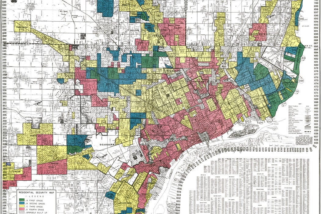 Home Owners' Loan Corporation's Map of Detroit, 1939