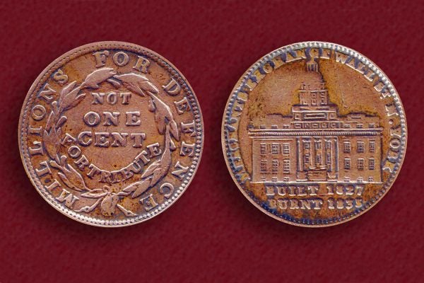 1837 Merchant's Exchange Hard Times Token