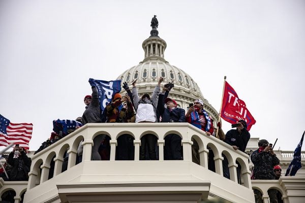 Pro-Trump supporters storm the U.S. Capitol following a rally with President Donald Trump on January 6, 2021 in Washington, DC.