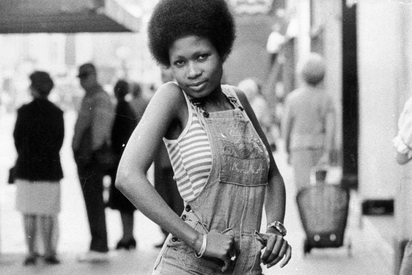 Photograph: Gloria Reynolds, a shop assistant in London's King's Road. 

Source: Graham Wood/Getty