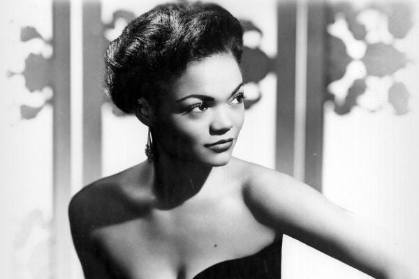 Black and white of Eartha Kitt