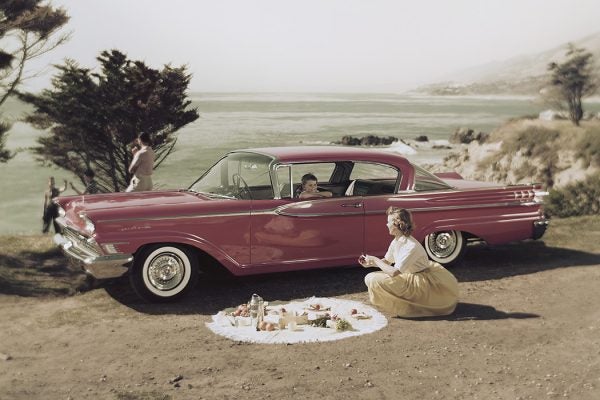 Family on outdoor picnic