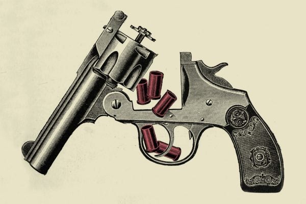 An illustration of a revolver