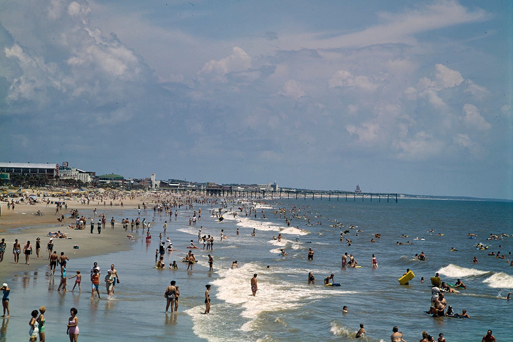 Beachgoers at Myrtle Beach, SC