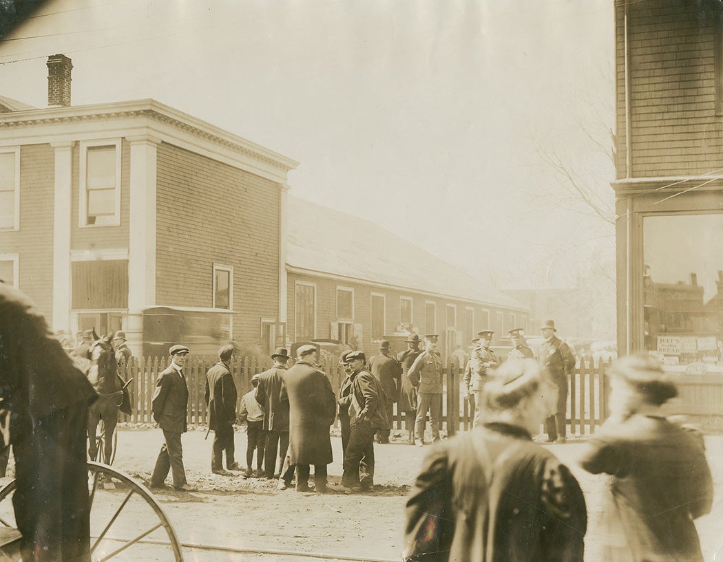 Recovered bodies from the RMS Titanic arriving at the Mayflower Curling Club, Agricola Street, Halifax, Nova Scotia, Canada, which was set up as a temporary morgue, 1912