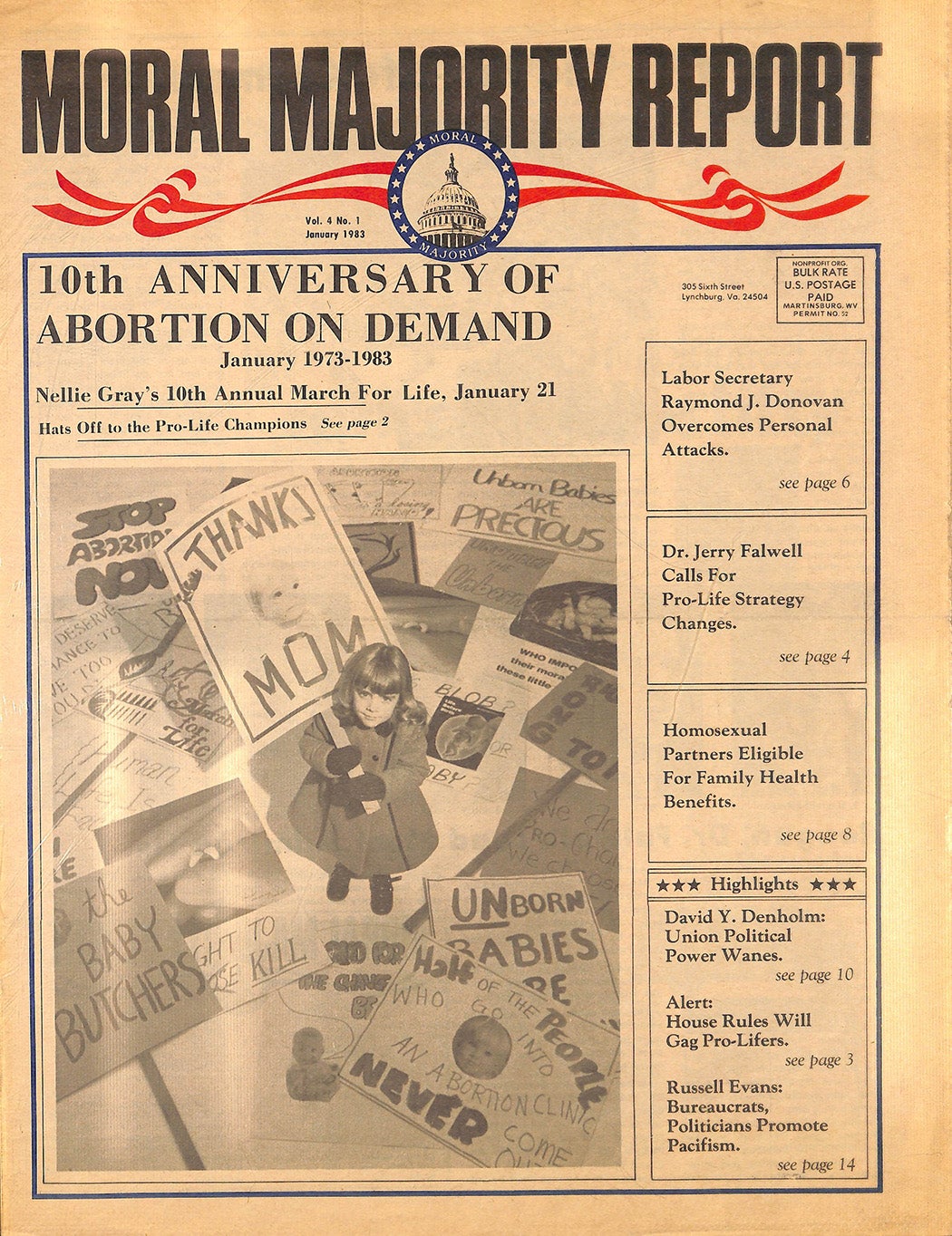 The Moral Majority Report January 1983