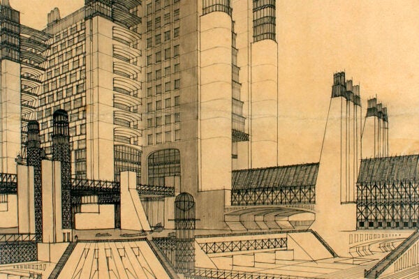 Part of the series La Città Nuova, 1914, by Antonio Sant'Elia