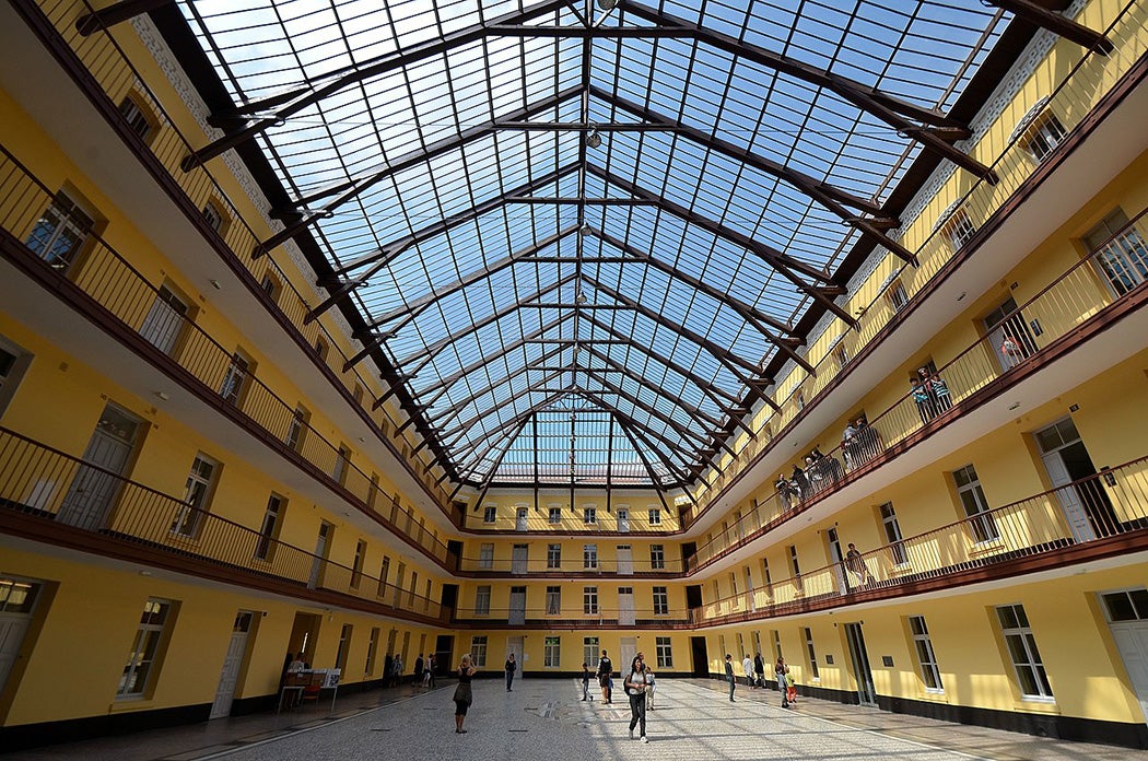 The central pavilion of the Social Palace in Guise, France