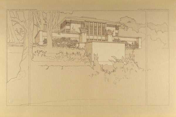 An image from the Wasmuth Portfolio drawn by Marion Mahoney