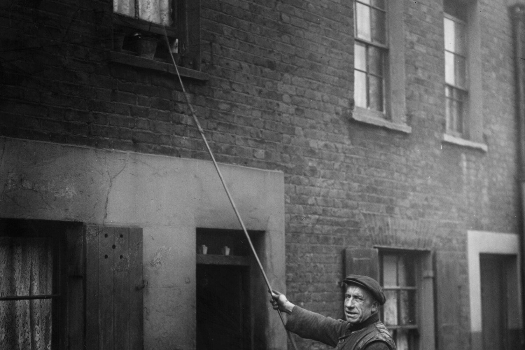 Charles Nelson of Hoxton in East London has been working as a 'knocker-up' for 25 years. He wakes up early morning workers such as doctors, market traders and drivers.