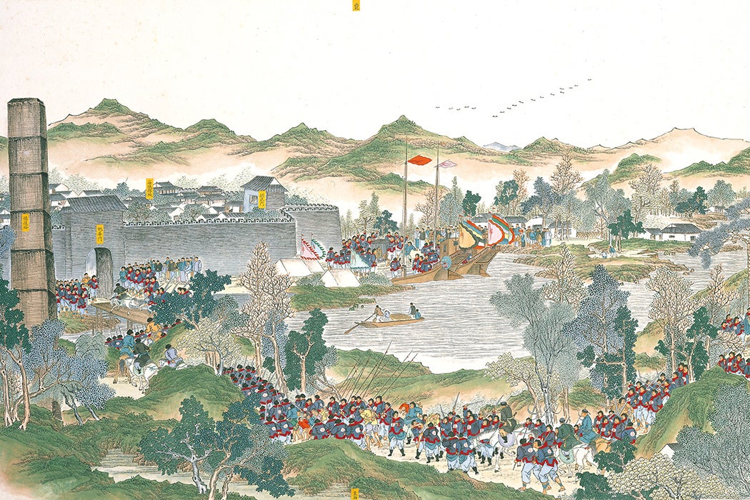 A painting of Hong Tianguifu being captured