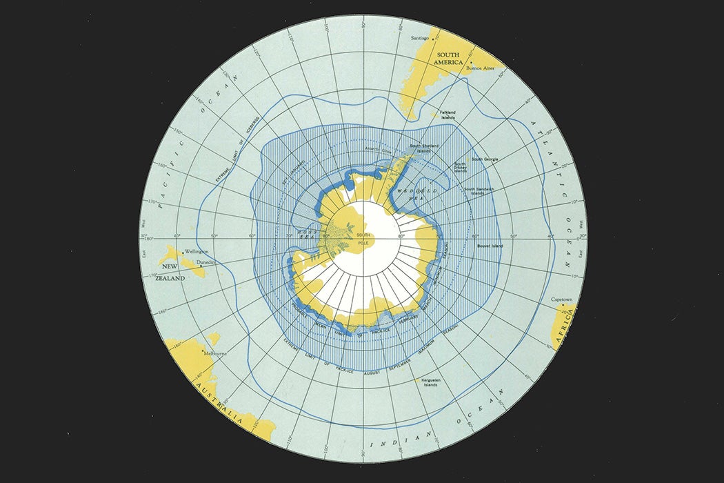 A map of Antarctica, 1949