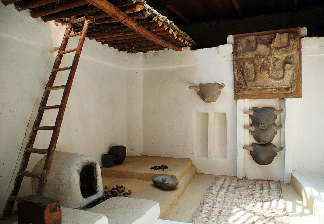 On-site restoration of a typical interior at Çatalhöyük