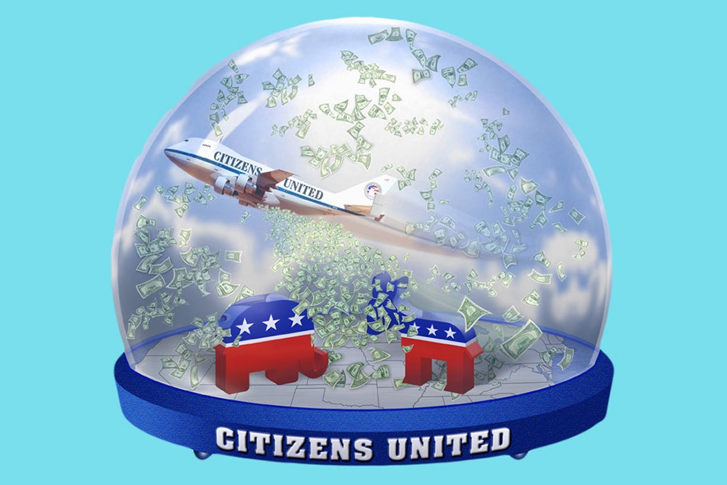 Citizens United Money Globe