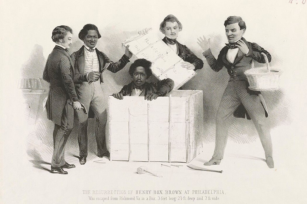 The resurrection of Henry Box Brown at Philadelphia, who escaped from Richmond Va. in a bx 3 feet long 2 1/2 ft. deep and 2 ft wide