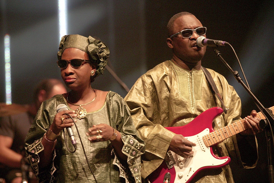 Amadou & Mariam perform at the Radio 3 Awards For World Music Winners Concert at the Carling Academy Brixton on April 7, 2006 in London, England.
