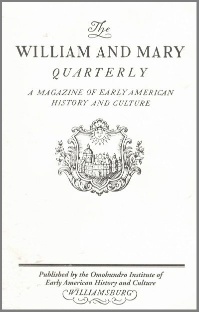 The William and Mary Quarterly