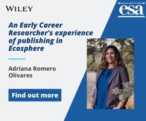 An Early Career Researcher's experience of publishing in Ecosphere: Interview with Dr. Adriana Romero Olivares