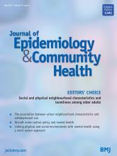 Journal of Epidemiology and Community Health: 75 (5)