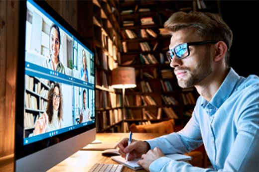 Stock photo representing a virtual meeting